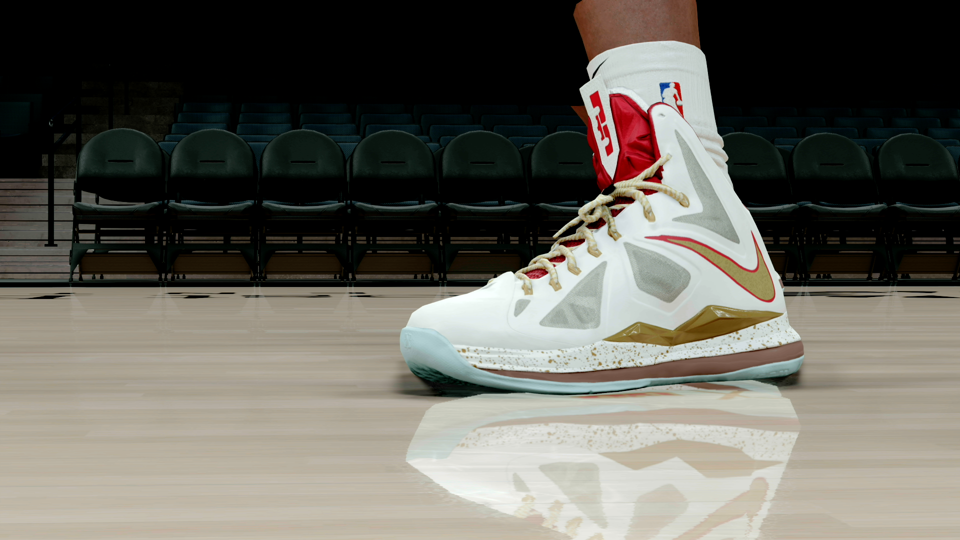 LeBron 10 White Gold