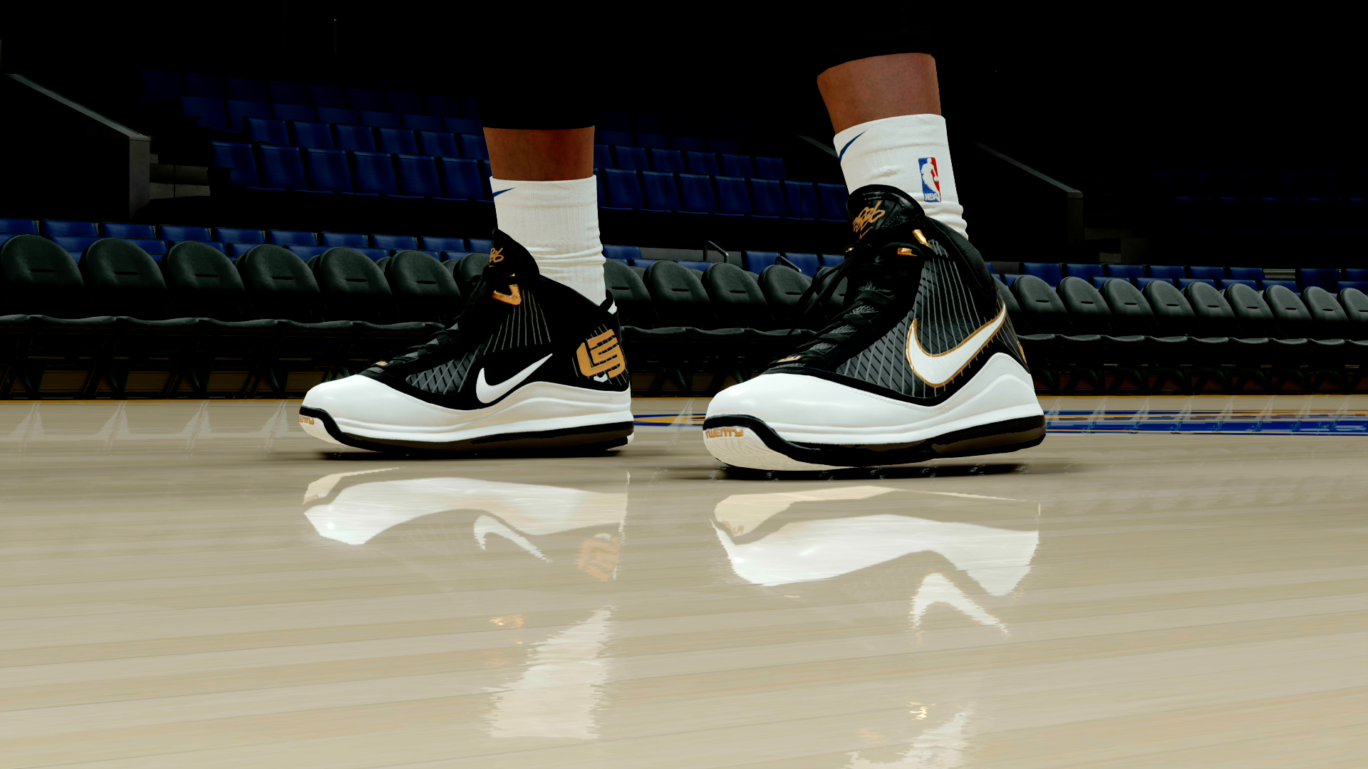 LeBron 7 Black White Gold