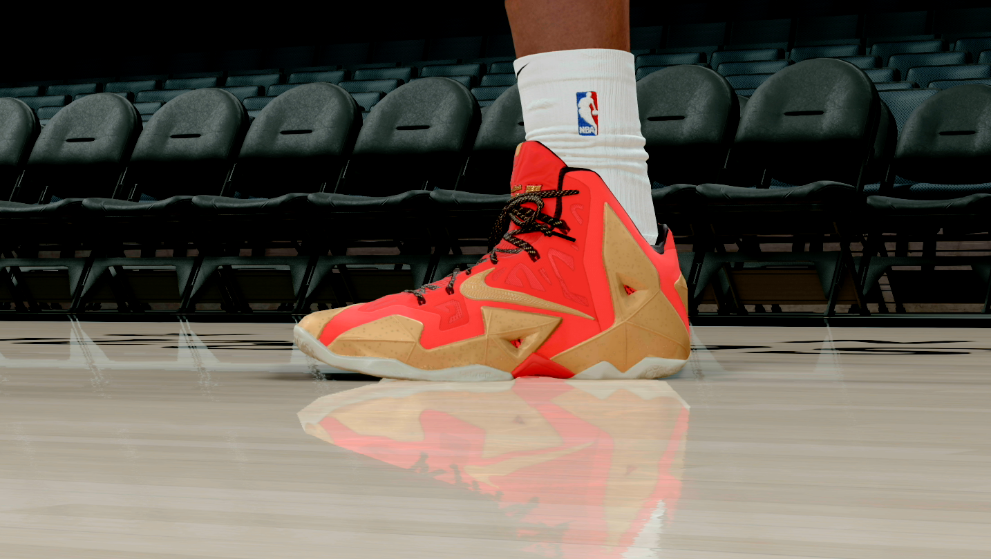 LeBron 11 Red & Gold PE