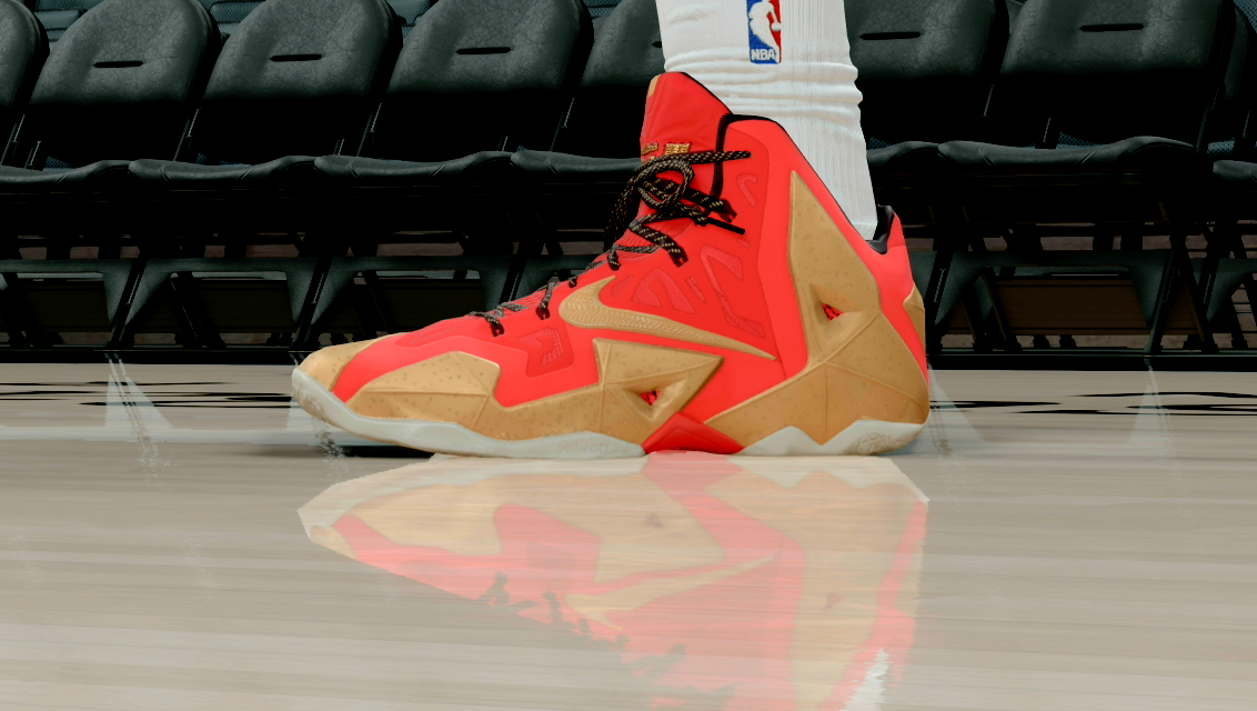 LeBron 11 Red & Gold PE