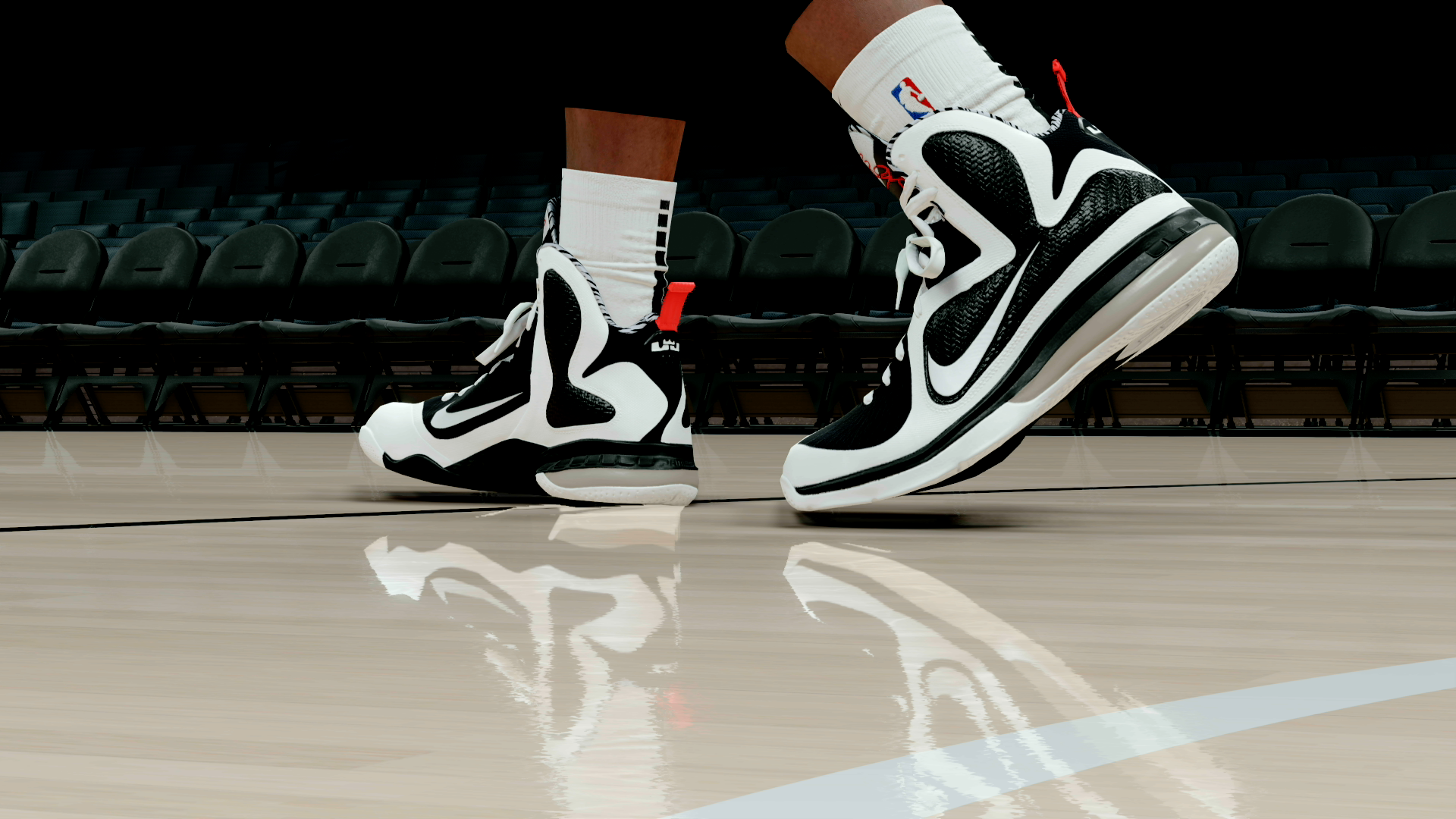 LeBron 9 White Black