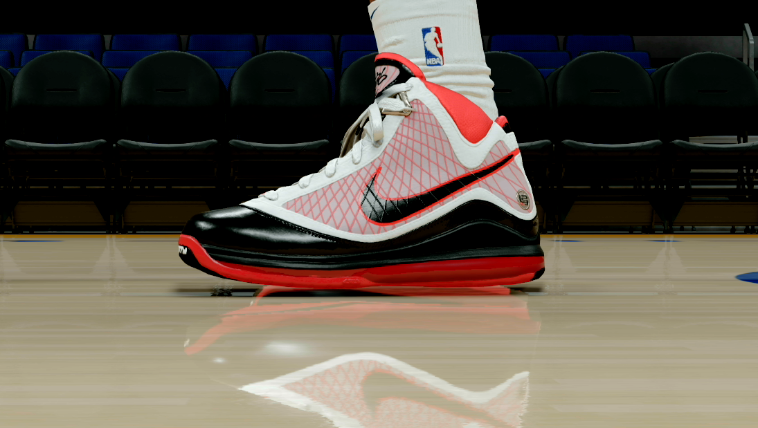 LeBron 7 White Red Black