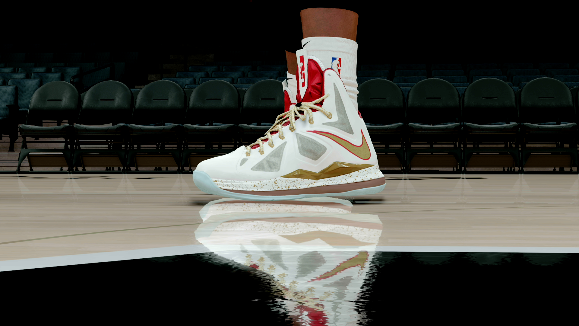 LeBron 10 White Gold