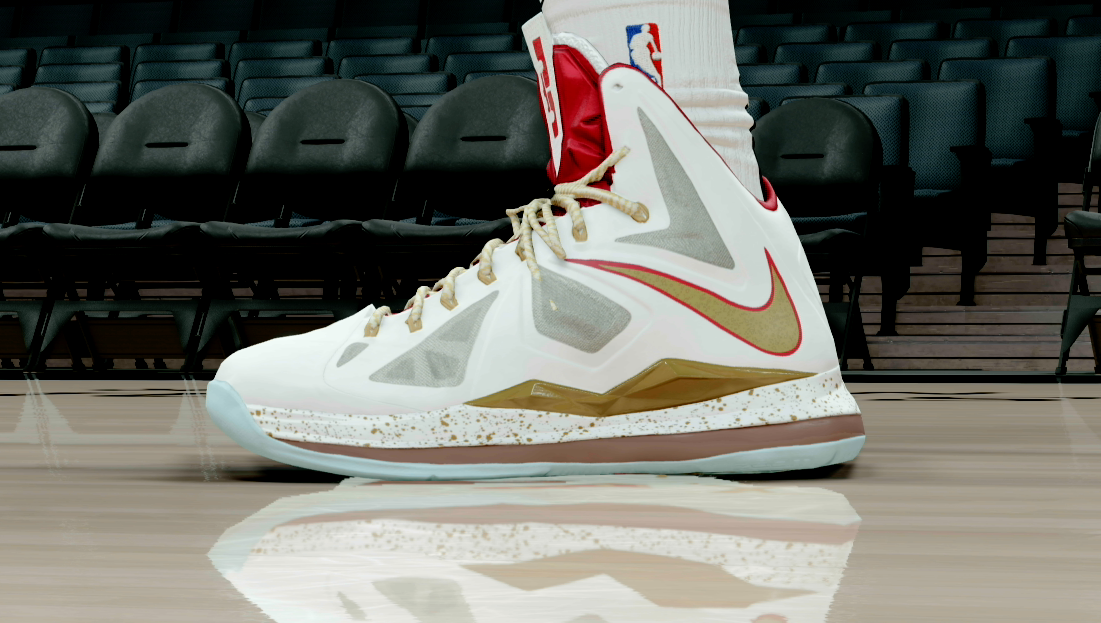 LeBron 10 White Gold